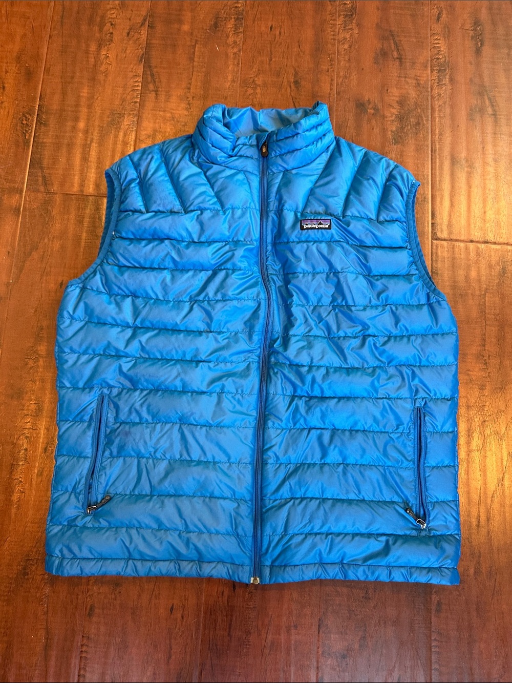 Patagonia Men’s Bright Blue Quilted Down Vest